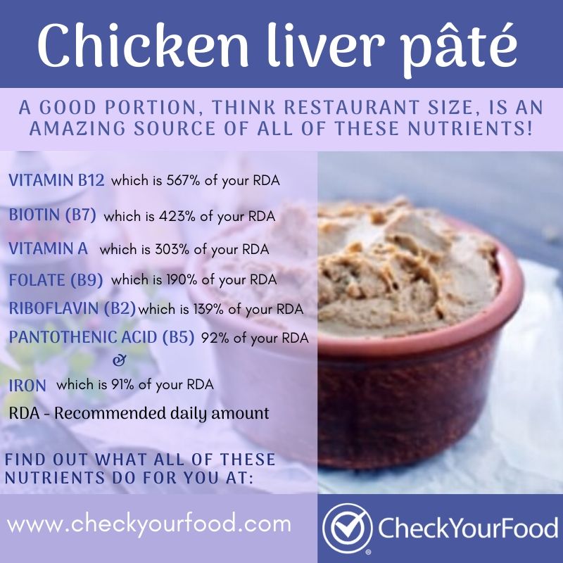 The health benefits of chicken liver pate