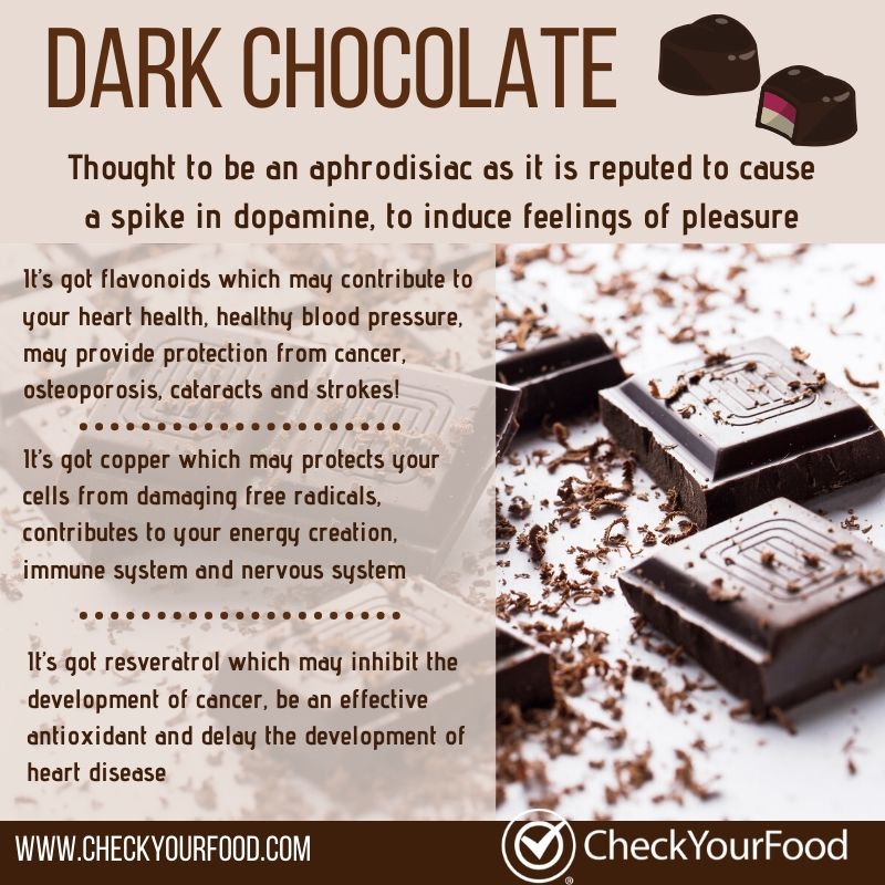 The health benefits of dark chocolate