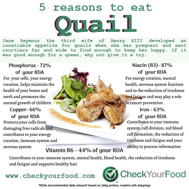 The health benefits of quail