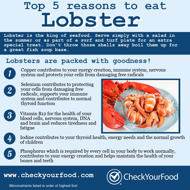 The health benefits of eating lobster