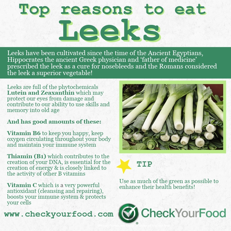 The health benefits of leeks