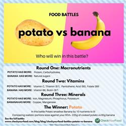 Potato Vs Banana nutritional information