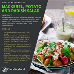 Mackerel, potato and radish salad