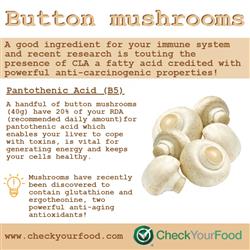 The health benefits of button mushrooms
