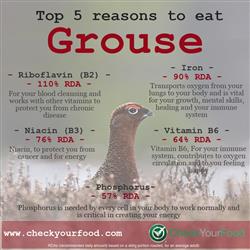 The health benefits of grouse nutritional information