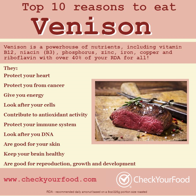 The health benefits of venison