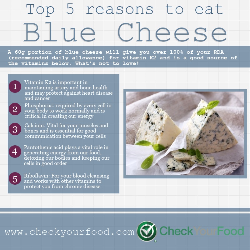 Health benefits of blue cheese