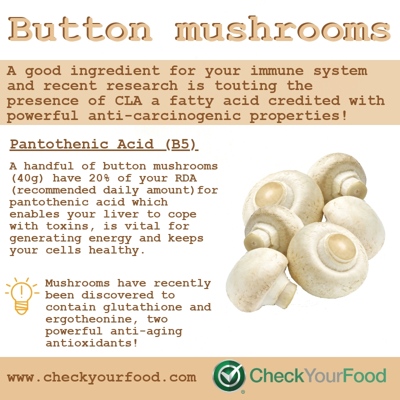 The health benefits of button mushrooms