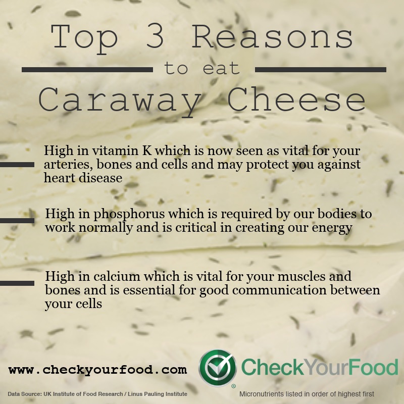 The health benefits of caraway cheese