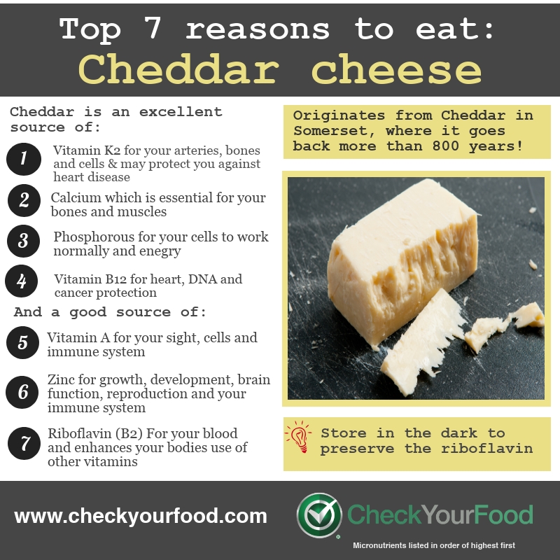 The health benefits of cheddar cheese