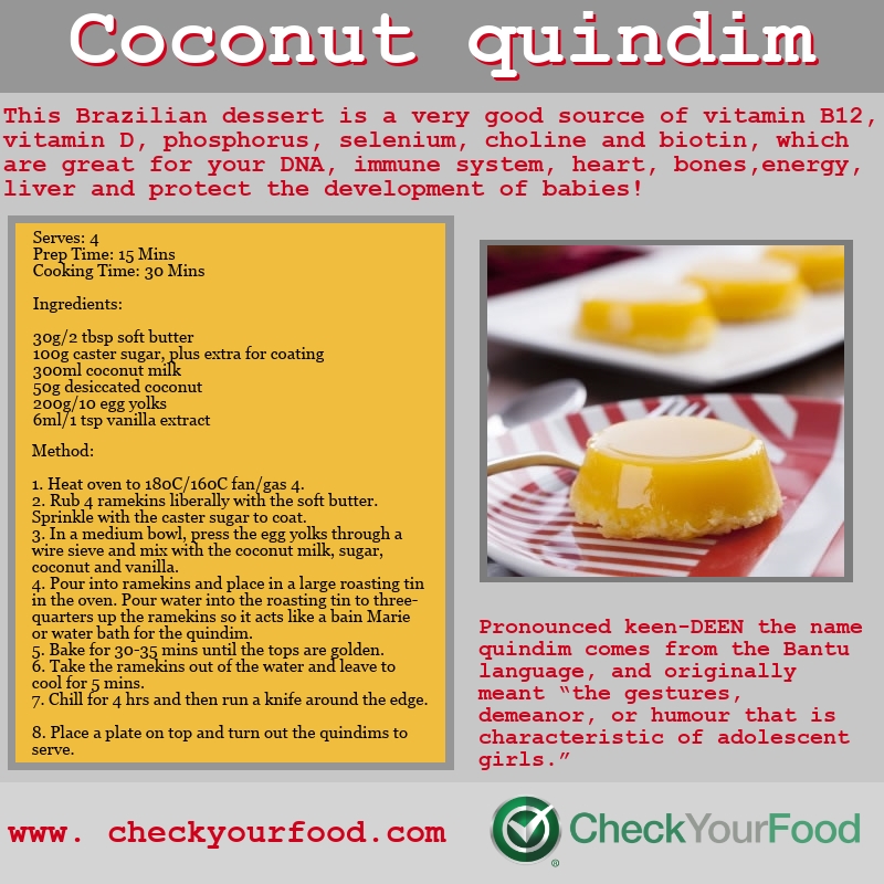 The health benefits of coconut quindim