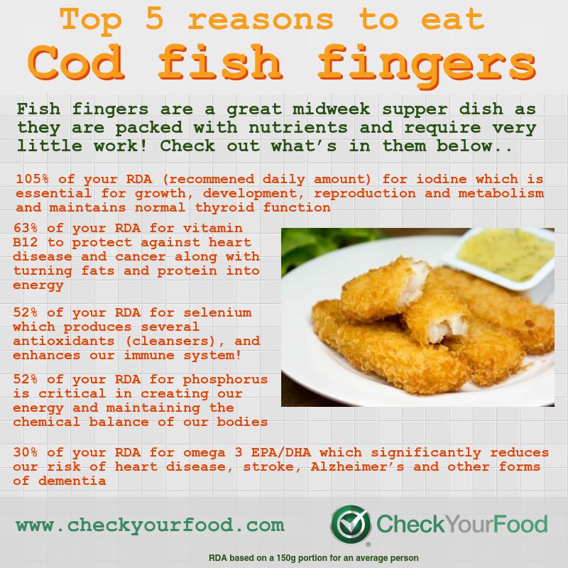 The health benefits of cod fish fingers