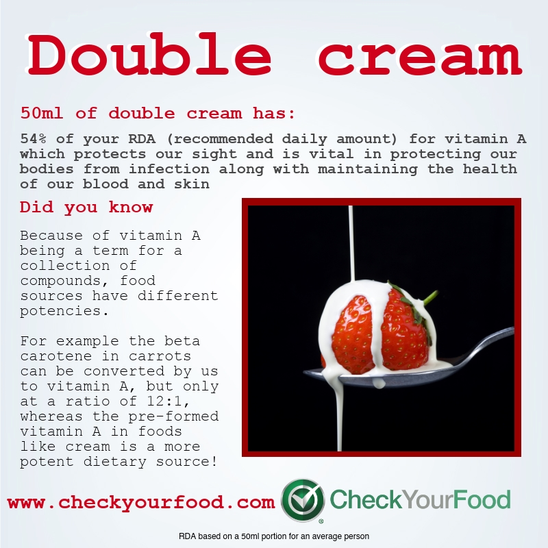 The health benefits of double cream