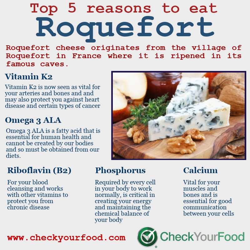 The health benefits of Roquefort cheese