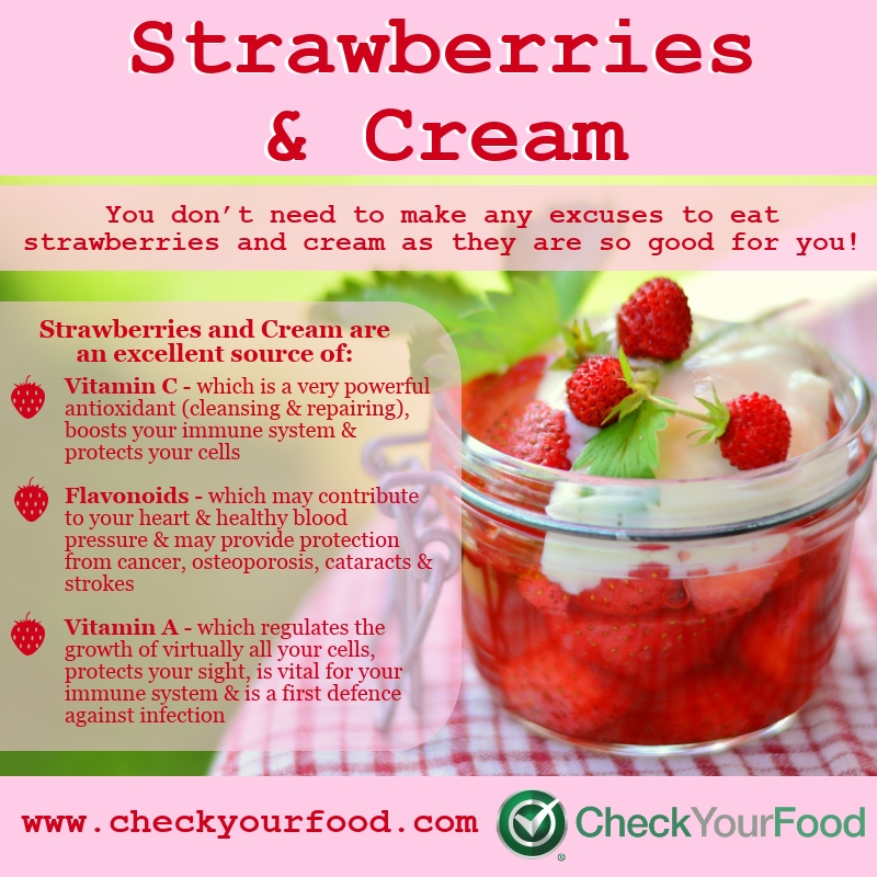 The health benefits of strawberries and cream