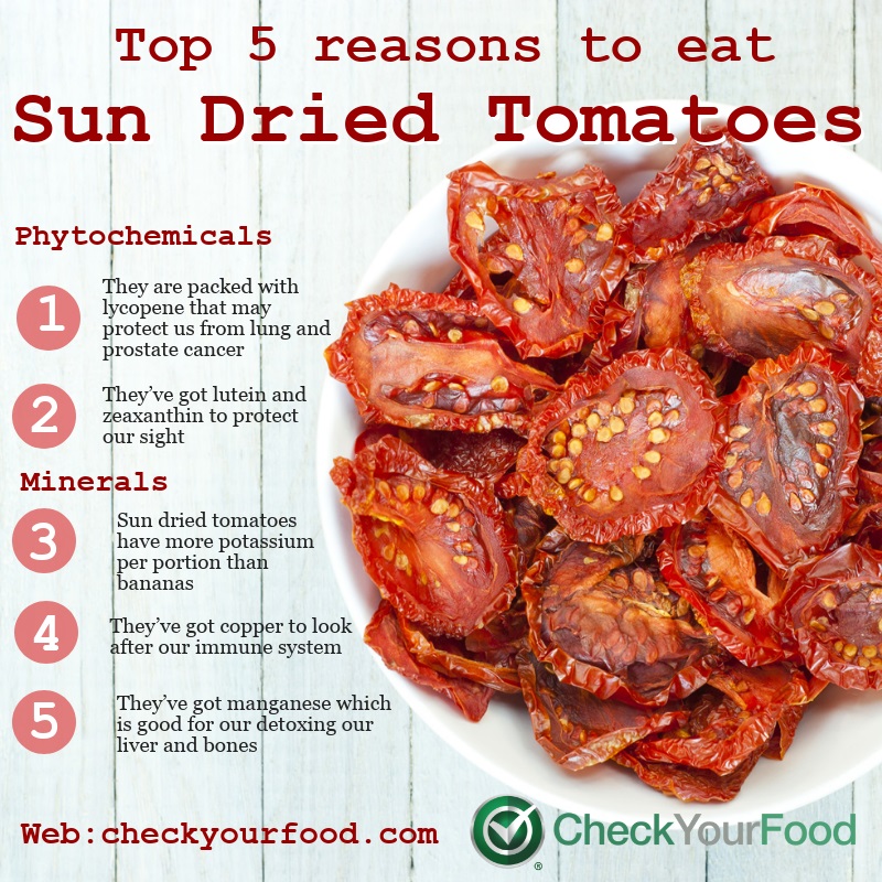 The health benefits of sun dried tomatoes