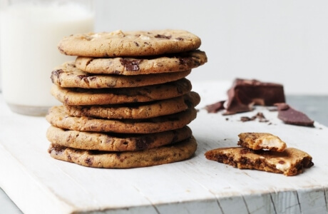 American style choc chip cookies - retail nutritional information