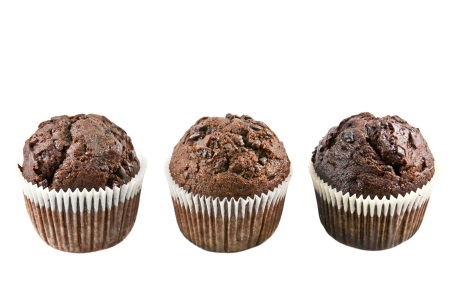 American style chocolate muffin nutritional information