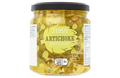 Artichoke hearts in oil - drained nutritional information