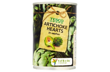 Artichoke hearts - tinned in water nutritional information