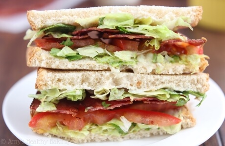 BLT on white bread - takeaway nutritional information