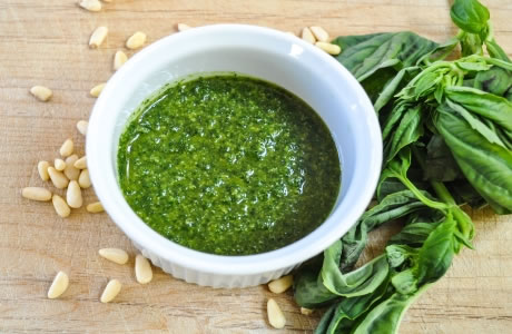 Basil pesto - retail nutritional information