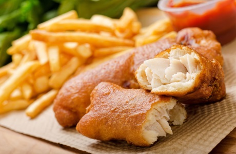 Battered cod - takeaway nutritional information