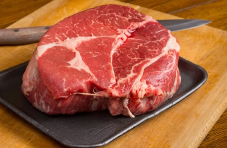 Beef braising steak w/fat nutritional information