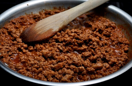Beef mince - ground - cooked nutritional information