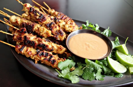 Chicken satay - takeaway nutritional information