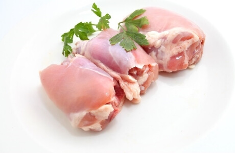 Chicken thighs - w/bone skinless nutritional information