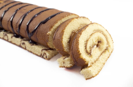 Chocolate covered Swiss rolls - retail nutritional information