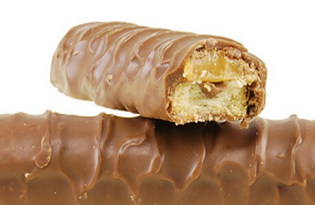 Chocolate covered caramel and biscuit bar - Twix style nutritional information
