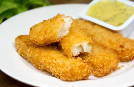 Cod fish fingers - frozen Nutrition Facts