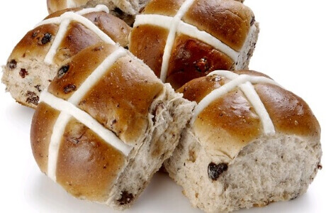Hot cross buns nutritional information