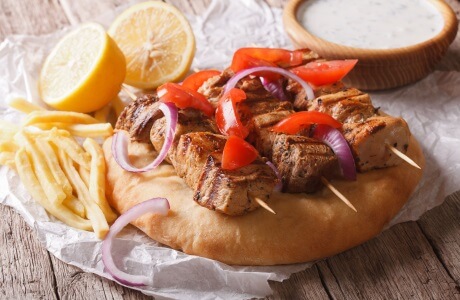 Lamb shish kebab - takeaway nutritional information