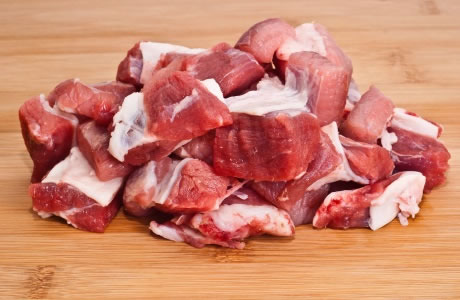 Lamb stewing steak w/fat nutritional information
