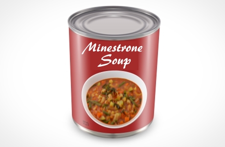 Minestrone soup - canned nutritional information