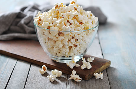 Popcorn calories shop air popped