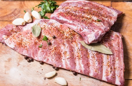 Pork spare ribs - bone in nutritional information