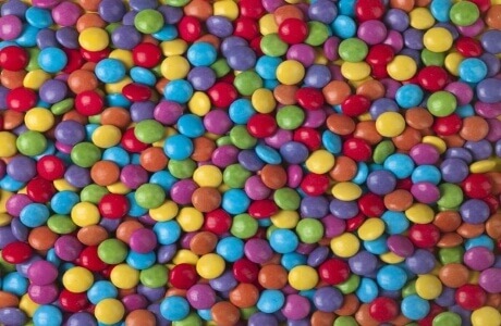 Smarties type sweets nutritional information
