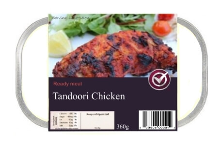 Tandoori chicken - ready meal nutritional information