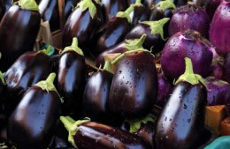 1.2kg /4 medium aubergines, cut into 1cm/½in slices nutritional information