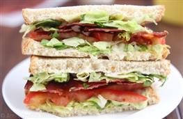 BLT on white bread - takeaway nutritional information