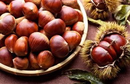 100g/3½oz fresh chestnuts, roasted and removed from shells nutritional information