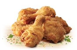 Deep fried chicken KFC style - takeaway nutritional information