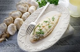 4 x 450g/16g lemon sole, prepared nutritional information