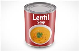 Lentil soup - canned nutritional information