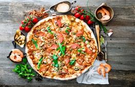 Seafood pizza - takeaway nutritional information