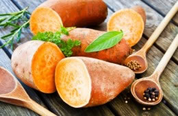 ½ sweet potato peeled and chopped into small pieces nutritional information